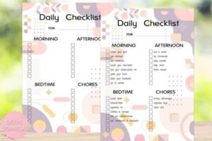 checklist for kids school