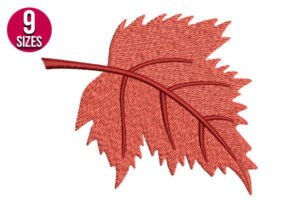 embroidery leaf