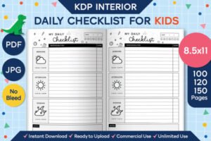 checklist for kids school