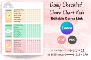 checklist for kids school