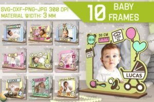 Baby Photo Frames Laser Cut