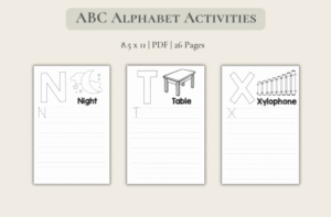 worksheets alphabet 