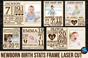 Baby Photo Frames Laser Cut