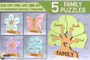 Family Puzzle Laser Cut