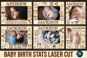 Baby Photo Frames Laser Cut