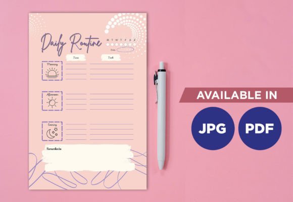 daily routine planner for mental health