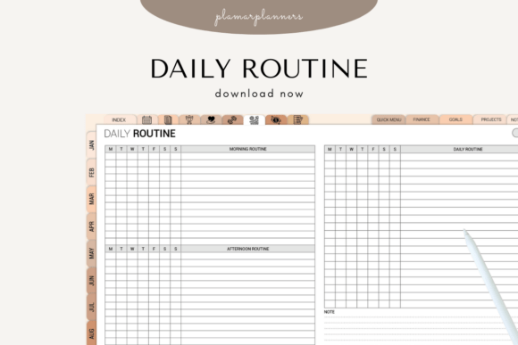 daily routine planner for mental health