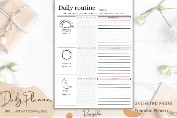 daily routine planner for mental health