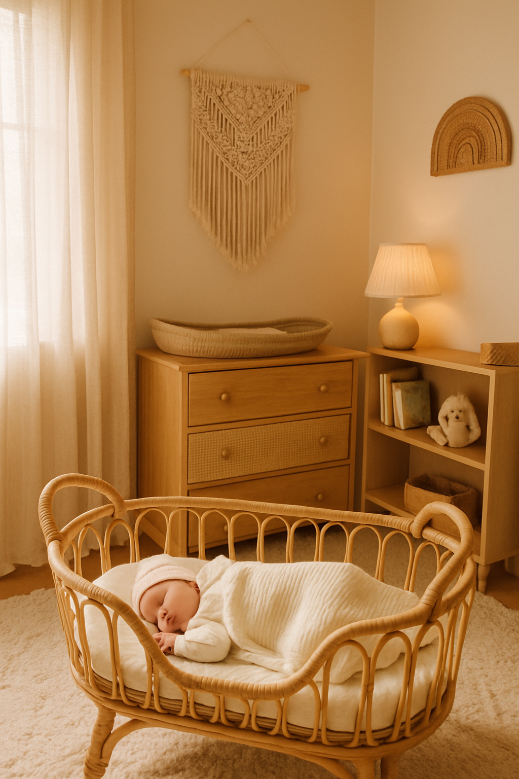 Honest expectations: when night sleep consolidates - a calm newborn nursery at bedtime