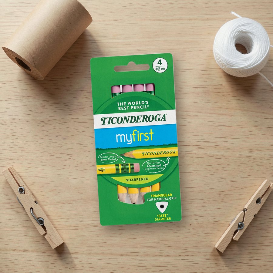 Short triangular beginner pencils (Ticonderoga)